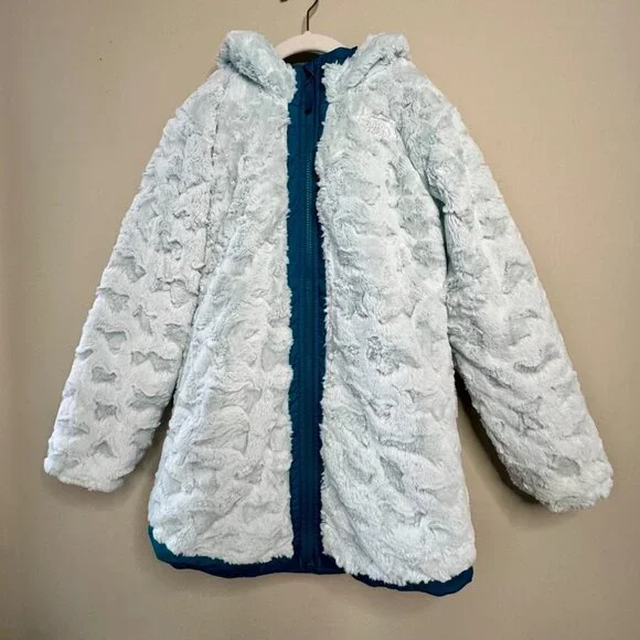 THE NORTH FACE MossBud Swirl Reversible Coat Girls M 10-12 Parka Winter Jacket - Picture 6 of 14